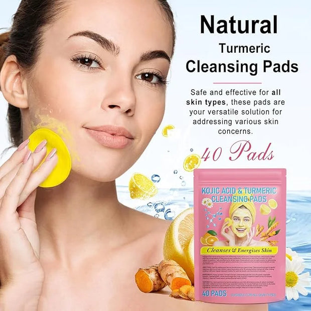 Turmeric face scrub pads, turmeric