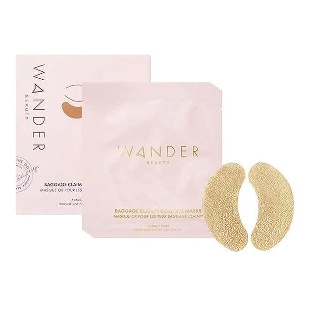 Wander Beauty Baggage Claim - Gold Foil Under Eye Patches For Dark Circles and Puffiness - Under Eye Mask Depuffs & Firms ...
