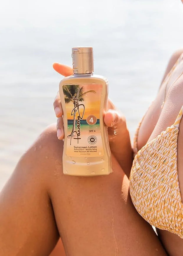 Panama Jack Sunscreen Tanning Lotion - SPF 4, PABA, Paraben, Gluten & Cruelty Free, Antioxidant Moisturizing Formula, 6 FL...