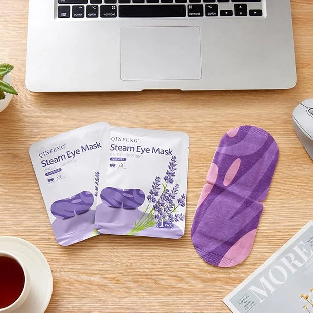 18 Packs Lavender Steam Eye Masks for Dry Eyes Warm Eye Mask Heated Eye Mask Reduce Puffiness Dark Circles Travel Essentia...