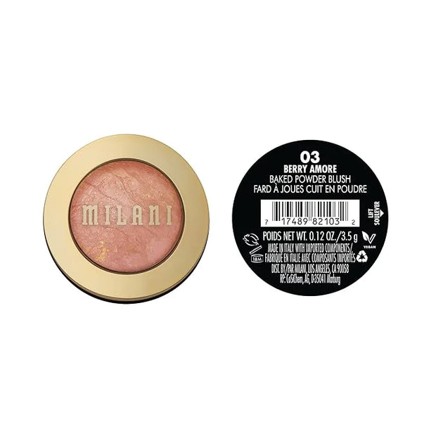 Milani Baked Blush, Powder Blush for Cheeks, Cruelty Free Makeup - Shape, Contour & Highlight Face for a Shimmery or Matte...