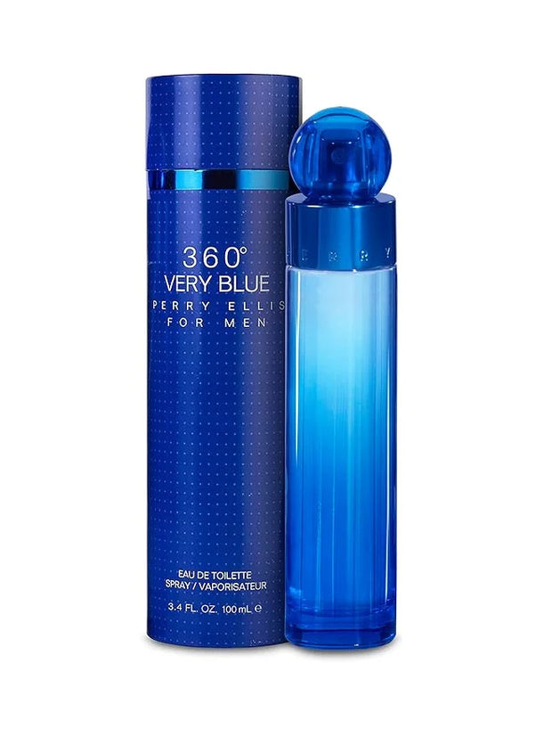 Perry Ellis 360 Very Blue for Men - 3 Pc Gift Set 3.4oz EDT Spray, 0.25oz EDT Spray, 3oz Shower Gel - Product Image