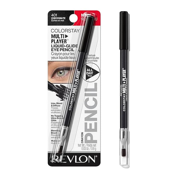 REVLON ColorStay Multiplayer Liquid-Glide Eye Pencil, Multi-Use Makeup With Blending Brush, Blends Then Sets, Creamy Textu...