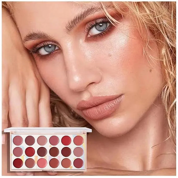Lip Gloss Palette, 18 Colors Dard Red Pink Nude Brown Lip Makeup Pallet Kit, Pro Women Lip Color Palette with Soft Silicon...