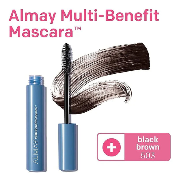 Almay Multi-Benefit Mascara and Eyeliner Duo Value Pack, Black Brown - Product Image