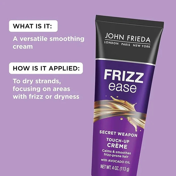 John Frieda Frizz Ease Secret Weapon Touch-Up Crème, Smoothing Cream for Flyaways, Frizz-Free & Split Ends, Infused with A...