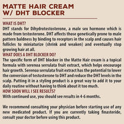 Suavecito Pomade Matte Hair Cream With DHT Blocker For Hair Regrowth - Low Shine Light Hold For Styling Thinning Hair To L...