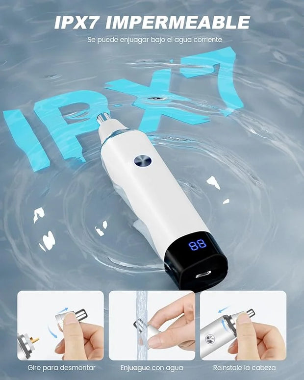 Ear & Nose Hair Trimmer with LED Display for Men Women,Painless USB Rechargeable Eyebrow & Facial & Nose Hair Trimmer Clip...