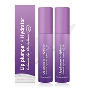 2Pcs Lip Plumper + Hydrator Lip Balm,Instant Volumizing Gloss with Hyaluronic Acid & Anti-Aging Ingredients,High-Shine Moi...