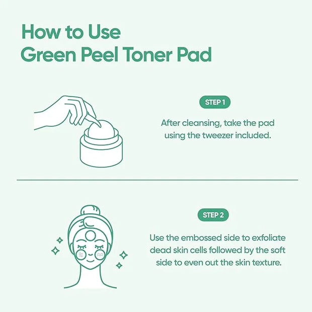BANILA CO Clean it Zero Green Peel Toner Pad | Vegan Korean Dual Textured for Gentle Exfoliating | Green Complex and LHA t...