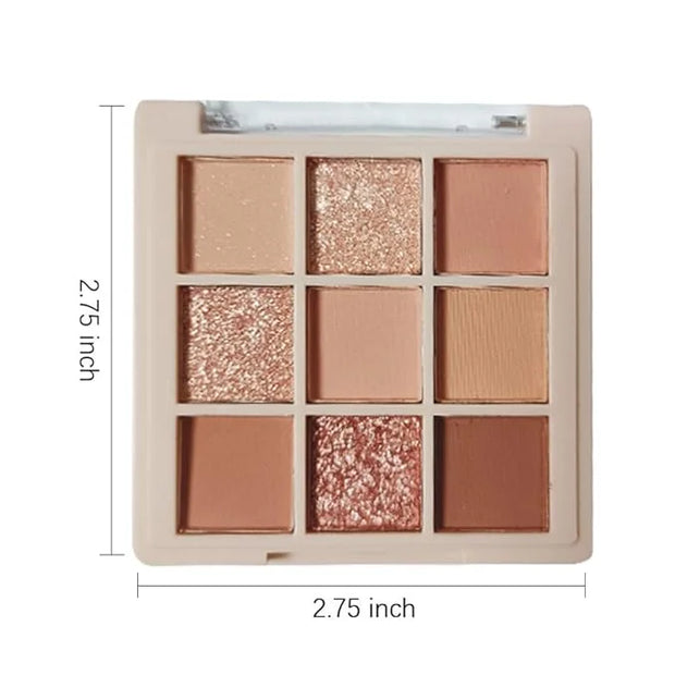 Eyeshadow Palette Makeup- 9 Colors Naked Eyeshadow Palette Matte Shimmer Korean Natural Eye Shadow palettes Highly Pigment...