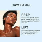 NuFACE Prep-N-Glow Facial Towelettes - 2-in-1 Exfoliating + Cleansing Makeup Remover Wipes, Hyaluronic Acid Travel Face Wi...