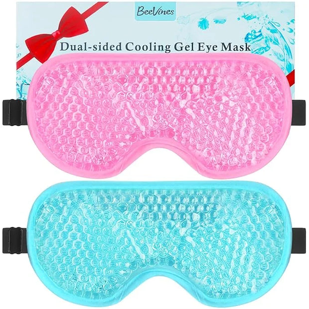 BeeVines Gel Eye Mask, 2 Pack Cooling Ice Masks for Puffy Eyes for Men & Women, Cold & Warm Compress for Post Surgery, Puf...