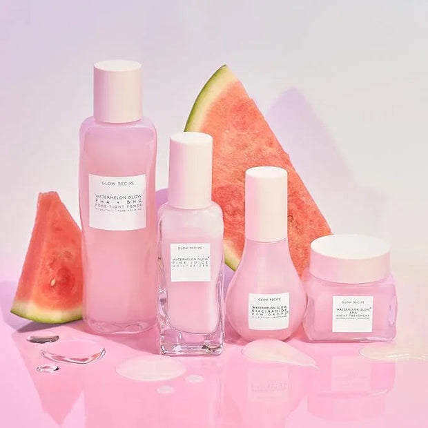 Glow Recipe Watermelon Glow AHA Night Treatment - Overnight Resurfacing Mask with AHA Complex, Hyaluronic Acid, Niacinamid...