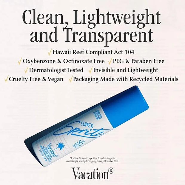 Vacation Super Spritz SPF 50 Sunscreen Face Mist + Air Freshener Bundle, Daily Face Sunscreen Spray, SPF Face Spray, Sunsc...