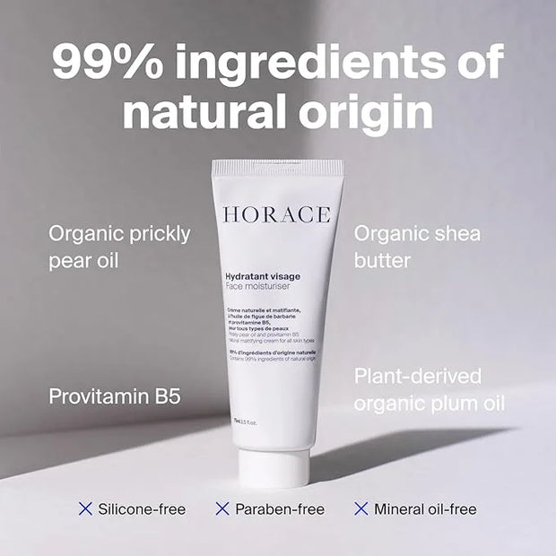 HORACE Gift Set with Purifying Face Cleanser, Gentle Face Scrub, and Mattifying Face Moisturizer - Skincare Set for Cleans...