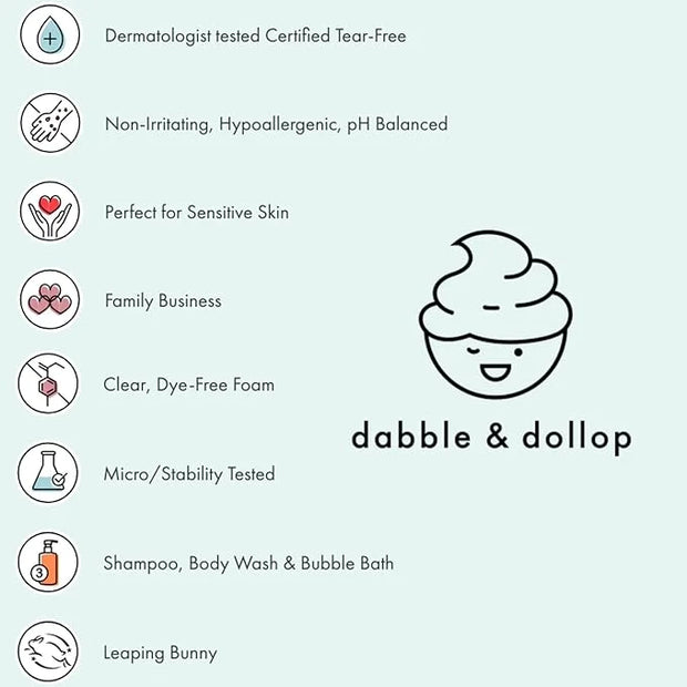 Dabble & Dollop Cherry on Top Conditioner - Natural Shine & Detangler for Kids, 100% USA-made, Paraben & Sulfate Free, Veg...