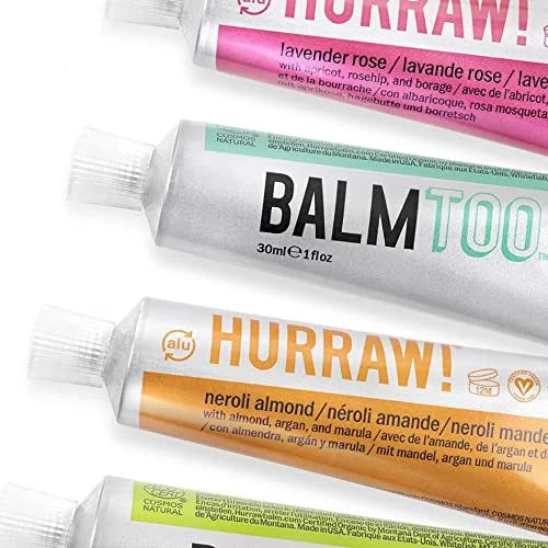 Hurraw! Balmtoo Squeezable Balm, Jasmine Vanilla: Organic.