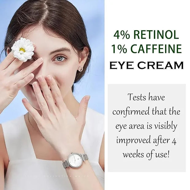 Eye Cream, Under Eye Cream for Dark Circles, Eye Cream for Puffiness and Bags Under Eye and Wrinkles with Retinol Caffeine...