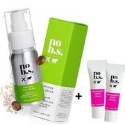 No B.S. (No Bad Stuff) Caffeine Eye Cream anti aging bundle with Two CoQ10 Deluxe Minis. Under Eye Cream for Dark Circles ...