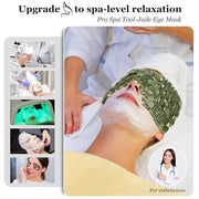 Jade Eye Mask,Large Facial Cooling Mask with 100% Real Jade for Hot & Cold Therapy,Green Stone Facial Eyes Sleeping Mask R...