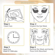 MOND'SUB Under Eye Mask - 6 Pairs Banana Crystal Eye Mask - Puffy Eyes & Dark Circles Treatments with Hyaluronic Acid, Red...