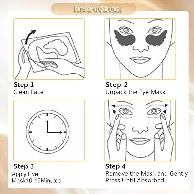 MOND'SUB Under Eye Mask - 6 Pairs Banana Crystal Eye Mask - Puffy Eyes & Dark Circles Treatments with Hyaluronic Acid, Red...