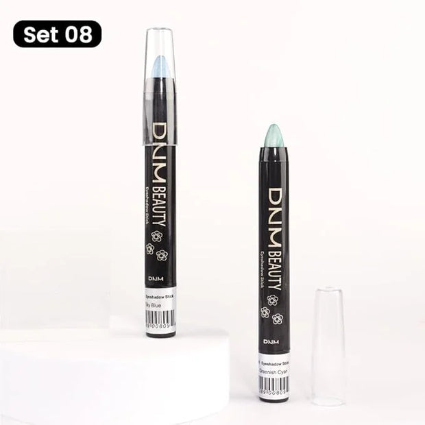 evpct 2Pcs Cream Eyeshadow Sticks Set for Eyes Sky Blue & Greenish Cyan Shimmer Eye Crayon Shadow Brightener Stick Pencil ...