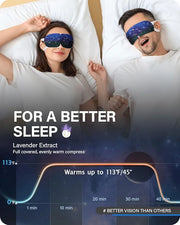 21 Packs Double Earloops Steam Eye Masks for Dry Eyes, Graphene Warm Eye Mask, Heated Eye Mask Reduce Puffiness & Dark Cir...