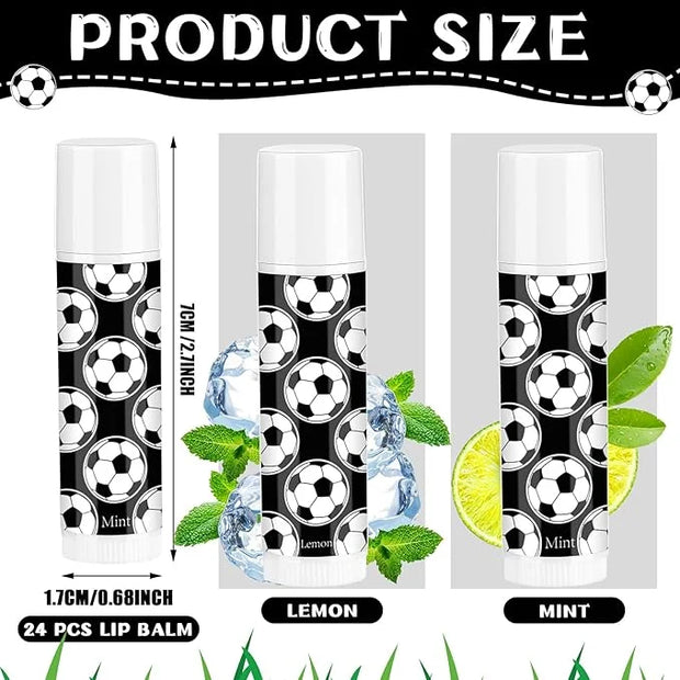 24 Pcs Soccer Lip Balm Soccer Supplies
