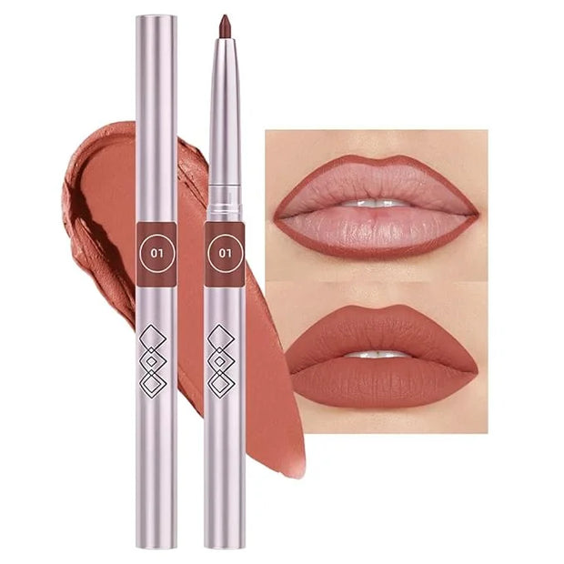 evpct Silky Smooth Lip Liner Pencil Retractable, Dark Orange Lip Liner Creamy Long-Lasting Formula for Precision Contourin...