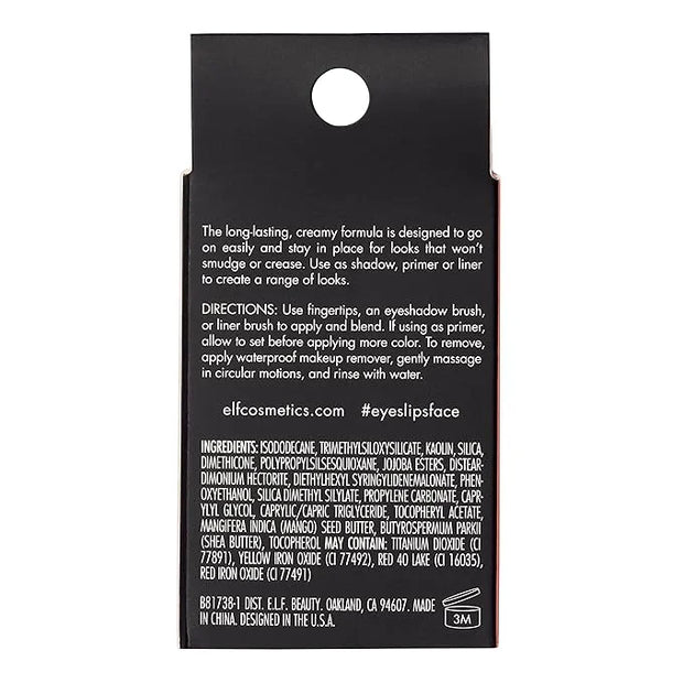 e.l.f. No Budge Cream Eyeshadow, 3-in-1 Eyeshadow, Primer & Liner With Crease-Resistant Color & Stay-Put Power, Vegan & Cr...
