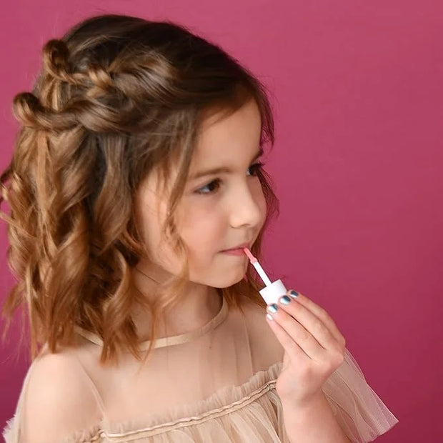 MISS NELLA Pink Secret Lip Gloss, Pink hydrating children Lip Gloss, watermelon scent, gentle on the skin. gives a sheer k...