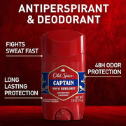 Old Spice Antiperspirant Deodorant for Men, 24/7 Sweat & Odor Protection, 24/7 Lasting Freshness, Invisible Solid, Captain...