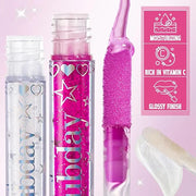 Jcoos Lip Gloss Lip Oil, Glitter Clear Lip Gloss, Purple Lip Gloss, Moisturizing, Shiny, Hydrating Lip Oil, Mint & Grapes ...
