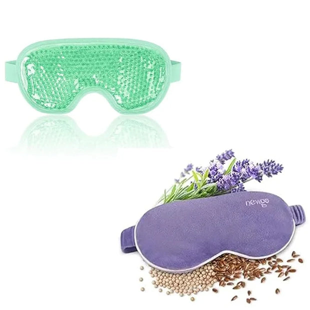 NEWGO Bundle of Cooling Eye Mask and Microwave Heated Eye Mask - Product Image