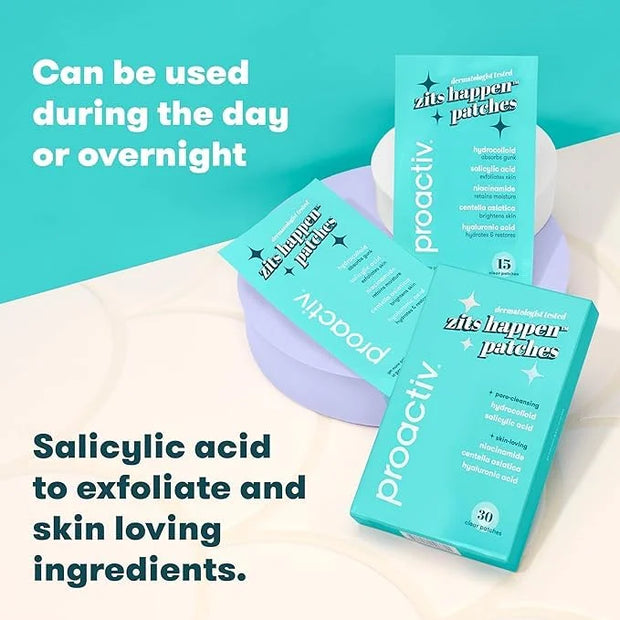 Proactiv 3 Step Acne Treatment w/ Pimple Patches - Benzoyl Peroxide Face Wash, Repairing Acne Spot Treatment for Face and ...