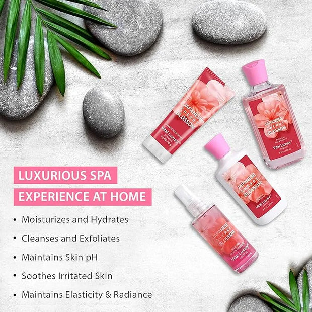Bath & Body Kit, 3 Fl Oz Travel Size, Ideal Skincare Relaxing Home Spa Set, Includes Body Lotion, Shower Gel, Body Cream, ...