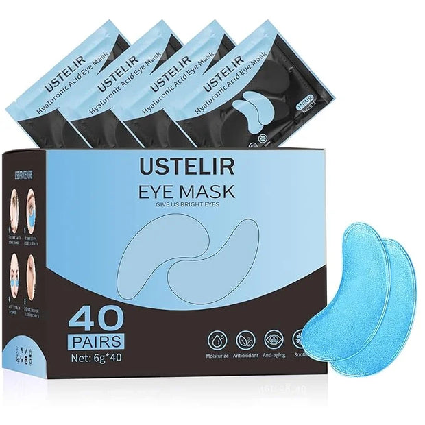 Under Eye Patches, 40 Pairs Eye Mask for Dark Circles, Puffy Eyes, Undereye Bags,Wrinkles,Eye Mask Patches with Hyaluronic...