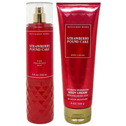 Bath and Body Works - Strawberry Pound Cake - Gift Set - Fine Fragrance Mist & Body Cream – 2021 - Product Image