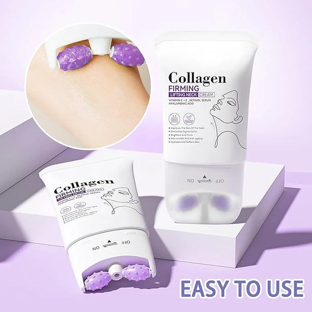 2PCS Neck Firming Cream and Neck Mask Set,Non-greasy Tighten Lift Firming Face Cream Skincare Moisturizer, 3 Pieces Deep M...
