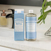 Dr. Bronner’s Pure-Castile Liquid Soap Bottle & Refill Carton - Made with Regenerative Organic Certified Oils, 82% Less Pl...