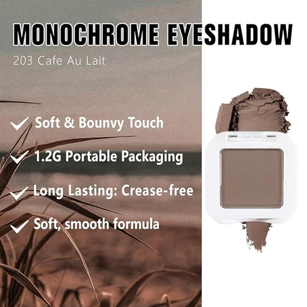 Kaely Pressed Single Eyeshadow Makeup, Cocoa Brown Matte Highly Pigmented Monochrome Eye Shadow Palette, Waterproof Neutra...