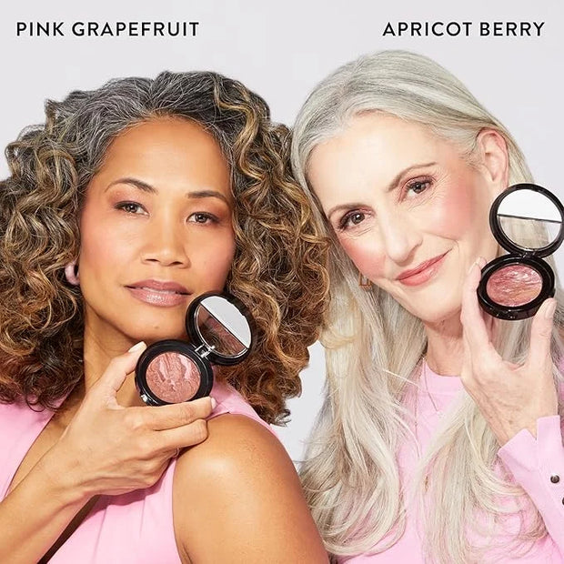 LAURA GELLER NEW YORK Baked Blush-n-Brighten Marbleized Blush for Cheeks - Pink Grapefruit - Satin Finish - Buildable Colo...