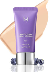 MISSHA M PERFECT COVER SERUM BB CREAM No.19 Ivory - Fair/Light with Warm Undertone, Skin Tint, Tinted Moisturizer, Skin Ca...