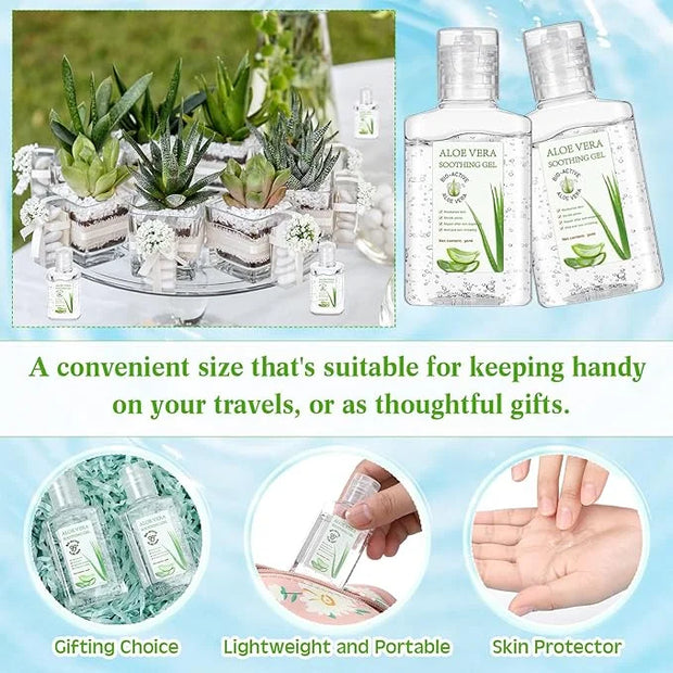 24 Pcs Mini Aloe Vera Gel 1oz Soothing Moisture Aloe Gel Travel Size Aloe Vera Gel Moisturizing Face Skin Aloe Vera Gel Bu...