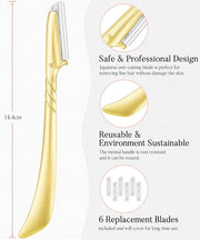 ennva Eyebrow Razor for Women - Eyebrow Trimmer Dermaplaning Tool- Ergonomic Eyebrow Shaper and Facial Razor for Peach Fuz...