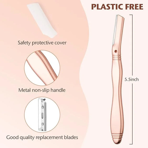 Eyebrow Razor, Dermaplaning Tool for Face, Face Razors for Women, Dermaplane Razor, Hair Removal and Exfoliation, Facial R...
