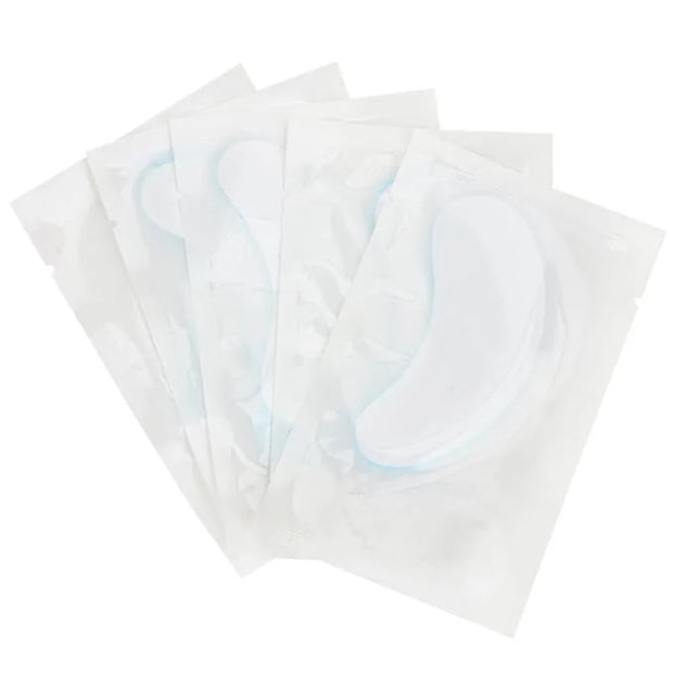100 Pairs Hydrogel Under Eye Gel Patches Lint Free Eye Lash Pads Eyelash Extension Tool Mask Eyepads, Transparent/Blue - P...
