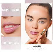 Oulac Moisturizing Shine Lipstick For Women Christmas Set 2PCS, 2 in 1 Tinted Lip Balm for Winter, Hydrated Juicy and Glos...